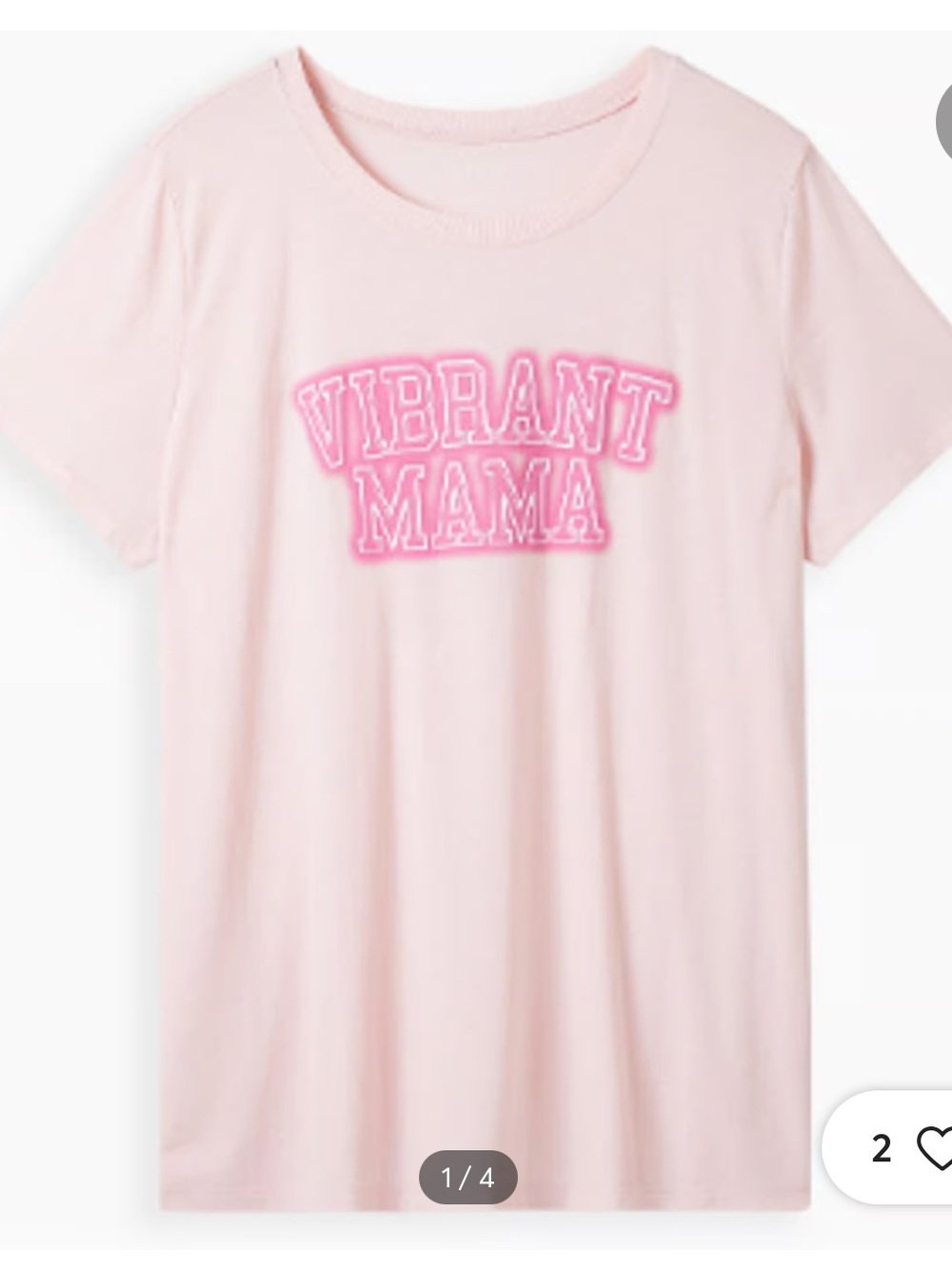 torrid Light Pink Graphic 'VIBRANT MAMA' Tee